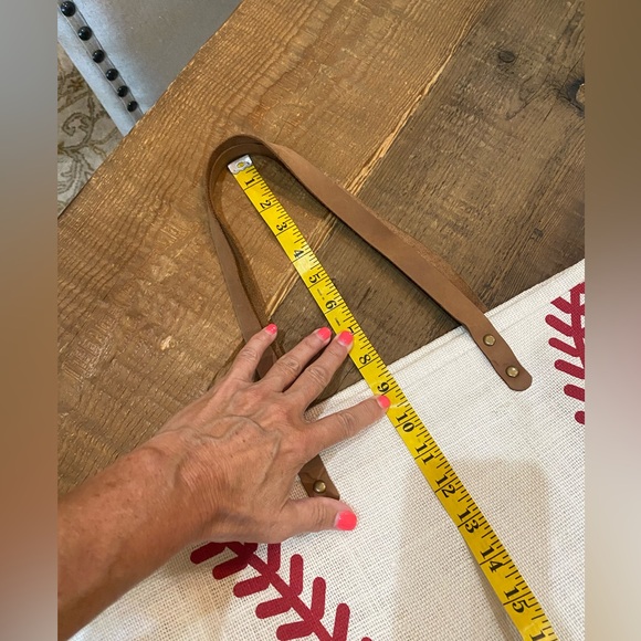 Burlap Baseball Bag, White/Red - Picture 13 of 15